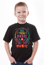 Load image into Gallery viewer, All You Need Is Music - Kid's Round Neck Half Sleeve T-Shirt