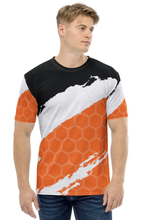 Load image into Gallery viewer, BG on Orange Hive - Men's All Over Printed Half Sleeve T-Shirt