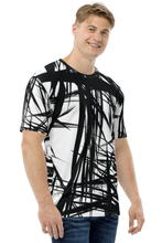 Load image into Gallery viewer, Black Stroke Pattern - Men's All Over Printed Half Sleeve T-Shirt