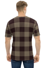 Load image into Gallery viewer, Black and Olive Green Pattern - Men's All Over Printed Half Sleeve T-Shirt
