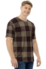 Load image into Gallery viewer, Black and Olive Green Pattern - Men's All Over Printed Half Sleeve T-Shirt