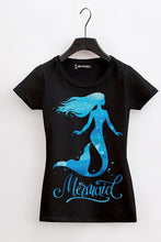 Load image into Gallery viewer, Blue Mermaid - Kid's Round Neck Half Sleeve T-Shirt (Girl)