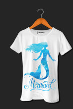 Load image into Gallery viewer, Blue Mermaid - Kid's Round Neck Half Sleeve T-Shirt (Girl)