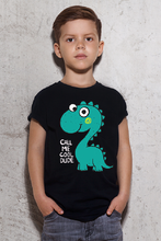 Load image into Gallery viewer, Call Me Cool Dude Dino - Kid's Round Neck Half Sleeve T-Shirt