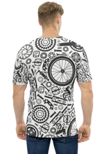 Load image into Gallery viewer, Cycle Mechanical Doodle - Men's All Over Printed Half Sleeve T-Shirt