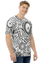 Load image into Gallery viewer, Cycle Mechanical Doodle - Men's All Over Printed Half Sleeve T-Shirt