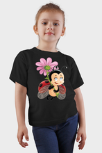 Load image into Gallery viewer, Lady Bug Holding Flower - Kid's Round Neck Half Sleeve T-Shirt