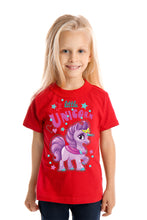 Load image into Gallery viewer, Little Purple Unicorn - Kid's Round Neck Half Sleeve T-Shirt