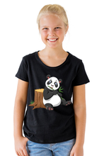 Load image into Gallery viewer, Surprised Panda - Kid's Round Neck Half Sleeve T-Shirt