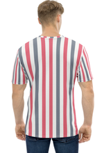 Load image into Gallery viewer, Vertical Straight Long Stripe - Men's All Over Printed Half Sleeve T-Shirt