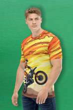 Load image into Gallery viewer, Racing Rider Pattern - Men&#39;s All Over Printed Half Sleeve T-Shirt
