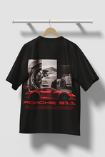 Load image into Gallery viewer, Premium 260 GSM 911 oversized graphic t-shirt for car enthusiasts

