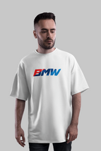 Load image into Gallery viewer, BMW M4 GT3 oversized white French terry t-shirt front design for men and women
