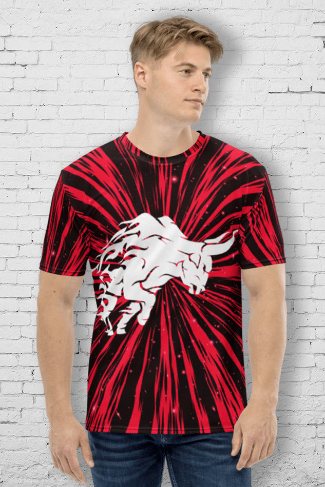 Blazing Bull - Men's All Over Printed Half Sleeve T-Shirt