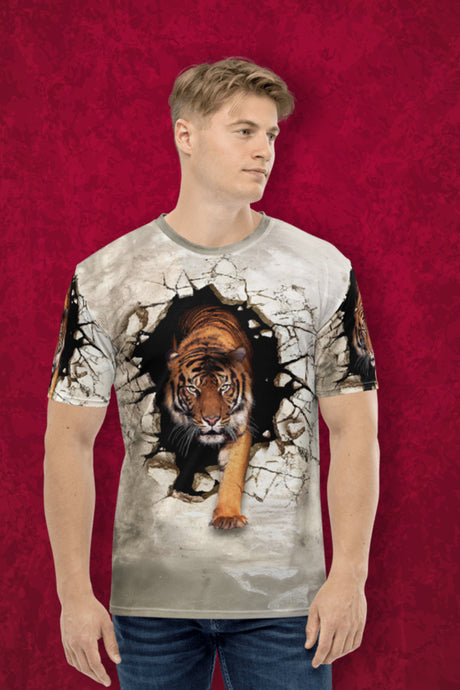 Breakthrough Tiger - Men's All Over Printed Half Sleeve T-Shirt