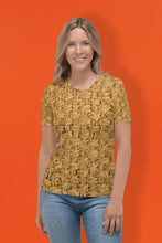 Load image into Gallery viewer, Coir Design Pattern - Women&#39;s All Over Printed Half Sleeve T-Shirt
