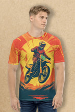 Load image into Gallery viewer, Enduro Sunset Thrill - Men&#39;s All Over Printed Half Sleeve T-Shirt
