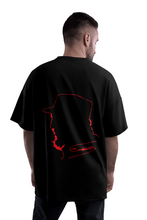 Load image into Gallery viewer, Back print of Fidel Castro Legacy oversized streetwear tee with silhouette artwork
