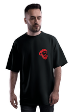Load image into Gallery viewer, Fidel Castro Legacy oversized black French Terry t-shirt front logo design
