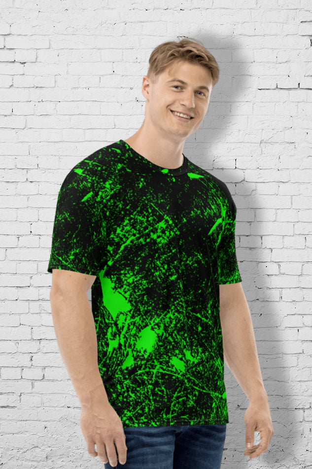 Fluorescent Pattern - Men's All Over Printed Half Sleeve T-Shirt