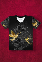 Load image into Gallery viewer, Golden Birds Pattern - Women&#39;s All Over Printed Half Sleeve T-Shirt
