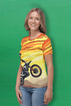 Load image into Gallery viewer, Racing Rider Pattern - Women&#39;s All Over Printed Half Sleeve T-Shirt
