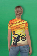 Load image into Gallery viewer, Racing Rider Pattern - Women&#39;s All Over Printed Half Sleeve T-Shirt
