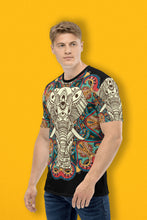 Load image into Gallery viewer, Elephant Coloured Pattern - Men&#39;s All Over Printed Half Sleeve T-Shirt
