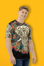 Load image into Gallery viewer, Elephant Coloured Pattern - Men&#39;s All Over Printed Half Sleeve T-Shirt
