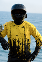 Load image into Gallery viewer, Neon Impact Men's Riding Jersey front view in neon yellow for Hero XPulse 200, Hero XPulse 210 and Suzuki V-Strom 250 SX riders
