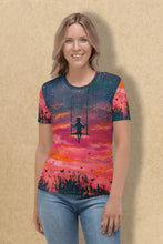 Load image into Gallery viewer, Sky Swing Adventure - Women&#39;s All Over Printed Half Sleeve T-Shirt
