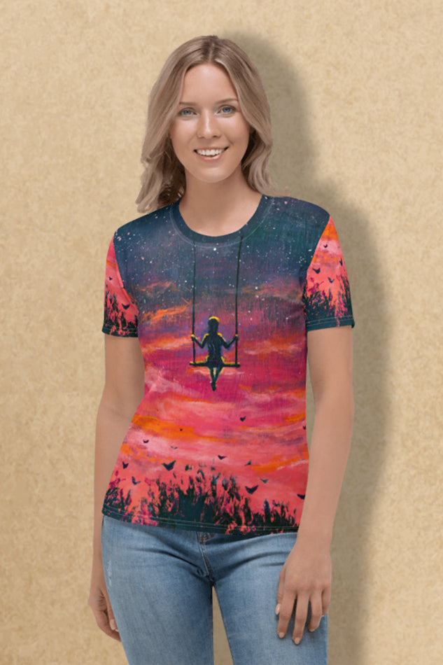 Sky Swing Adventure - Women's All Over Printed Half Sleeve T-Shirt