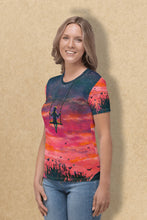 Load image into Gallery viewer, Sky Swing Adventure - Women&#39;s All Over Printed Half Sleeve T-Shirt
