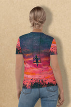 Load image into Gallery viewer, Sky Swing Adventure - Women&#39;s All Over Printed Half Sleeve T-Shirt
