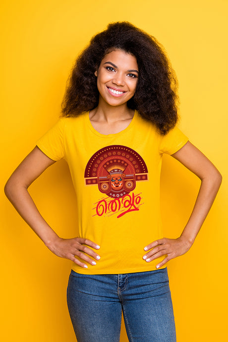 Theyyam Sunshine Hue -  Women's Round Neck Half Sleeve T-Shirt