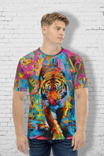 Load image into Gallery viewer, Vibrant Jungle King - Men&#39;s All Over Printed Half Sleeve T-Shirt
