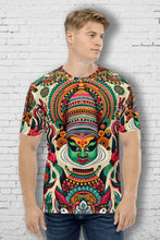 Load image into Gallery viewer, Vibrant Kathakali - Men&#39;s All Over Printed Half Sleeve T-Shirt
