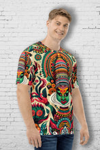 Load image into Gallery viewer, Vibrant Kathakali - Men&#39;s All Over Printed Half Sleeve T-Shirt
