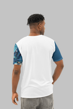 Load image into Gallery viewer, Wave Rider men's t-shirt back view plain white minimal design casual wear
