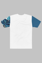 Load image into Gallery viewer, rear view of Wave Rider men's t-shirt plain white back minimal summer casual style
