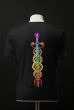 Load image into Gallery viewer, Kundalini Flow Front &amp; Back Design - Women&#39;s Round Neck Half Sleeve T-Shirt
