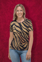 Load image into Gallery viewer, Tiger Skin Pattern - Women&#39;s All Over Printed Half Sleeve T-Shirt
