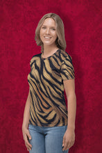 Load image into Gallery viewer, Tiger Skin Pattern - Women&#39;s All Over Printed Half Sleeve T-Shirt
