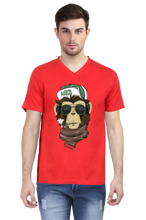 Load image into Gallery viewer, Weed Monkey-Men&#39;s V-Neck Half Sleeve T-Shirt
