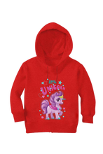 Load image into Gallery viewer, Little Purple Unicorn - Kid&#39;s Hooded SweatShirt
