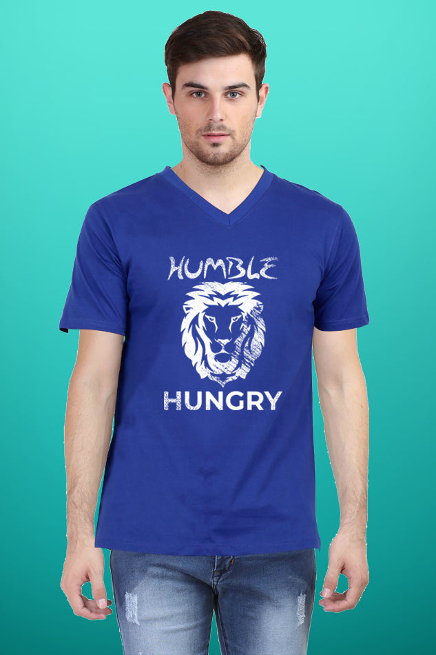 Humble Hungry - Men's V-Neck Half Sleeve T-Shirt