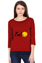 Load image into Gallery viewer, Smile - Women&#39;s Round Neck Full Sleeve T-Shirt
