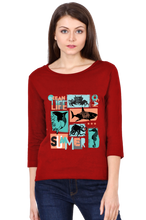 Load image into Gallery viewer, Ocean Life - Women&#39;s Round Neck Full Sleeve T-Shirt
