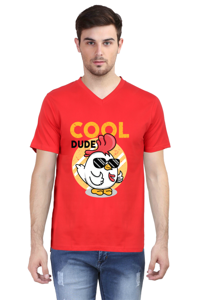 Cool Dude Chick - Men's V-Neck Half Sleeve T-Shirt