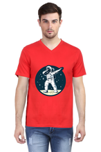 Load image into Gallery viewer, Posing Astronaut - Men&#39;s V-Neck Half Sleeve T-Shirt
